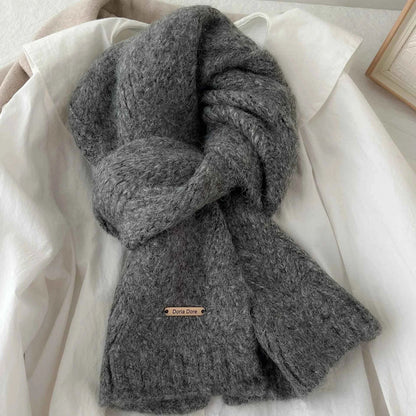Women's Alpaca Wool Knitted Scarf – Cozy Handmade Winter Accessory