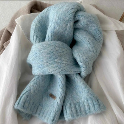 Women's Alpaca Wool Knitted Scarf – Cozy Handmade Winter Accessory