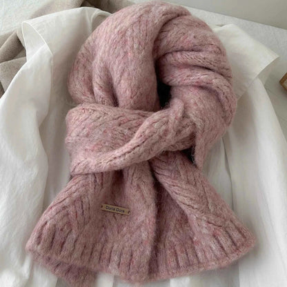 Women's Alpaca Wool Knitted Scarf – Cozy Handmade Winter Accessory