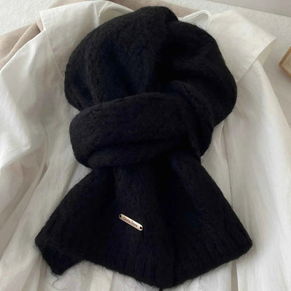 Women's Alpaca Wool Knitted Scarf – Cozy Handmade Winter Accessory